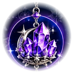 Violet amethyst crystal cluster charm